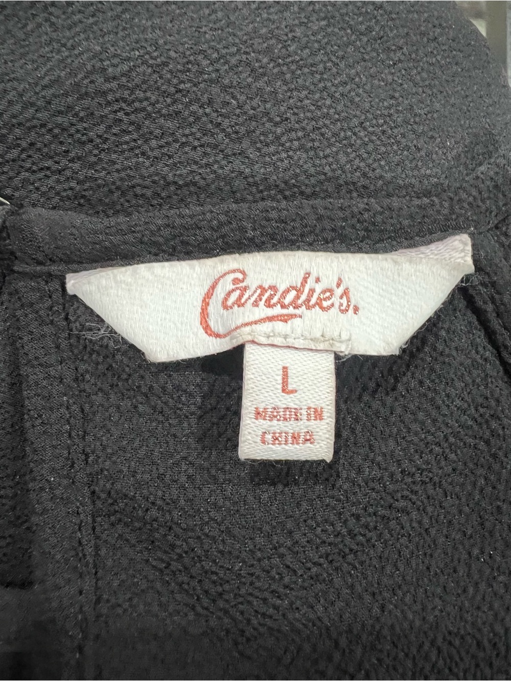 Candie's Black Ruffle-Trim Halter Cami - Picture 4 of 4